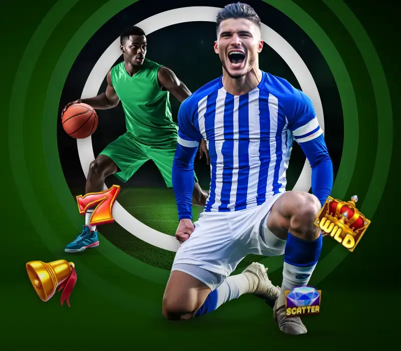 Unibet players and slot symbols from the brand's own promotional artwork